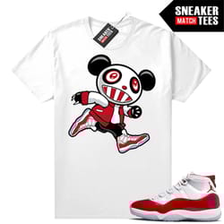 cherry 11's shirts to match sneaker match tees white 'sneaker panda'