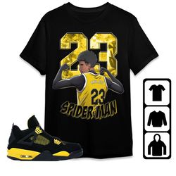 aj 4 thunder unisex t-shirt, tee, sweatshirt, hoodie, miles number 23, shirt to match sneaker