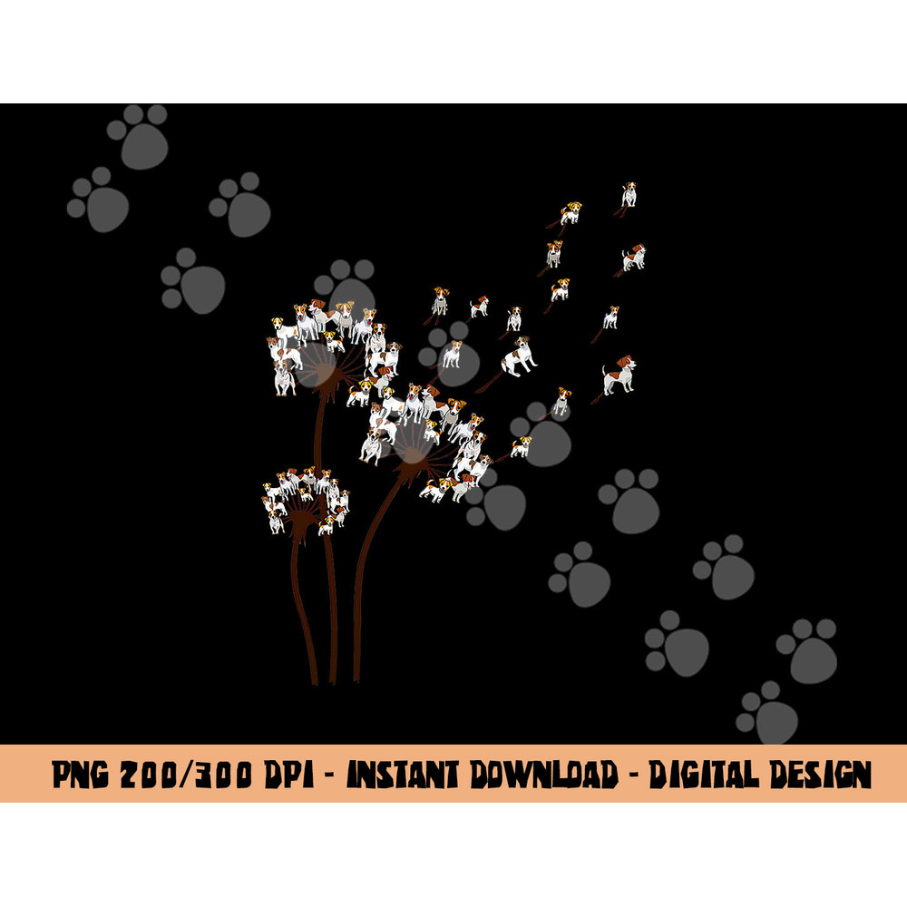 Jack Russell Terrier Dandelion Dog Lovers  png, sublimation copy.jpg