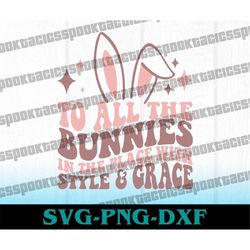 style and grace bunny svg, cricut cut file, easter svg, easter png, cottontail svg, easter bunny svg, silhoutte file, di