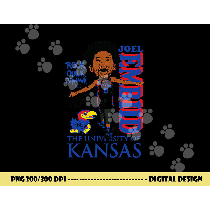 Joel Embiid Kansas Jayhawks Basketball Player  png, sublimation copy.jpg