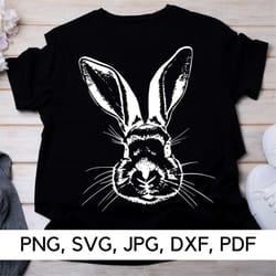 bunny face svg file, cute rabbit, cute bunny, png, svg, easter, rabbit, hello spring, spring, digital download