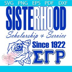 sisterhood scholarship and service since 1922, sigma gamma rho