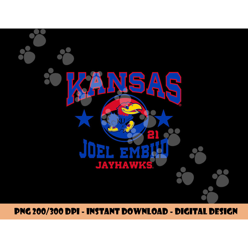 Joel Embiid Kansas Jayhawks Basketball Star png, sublimation copy.jpg