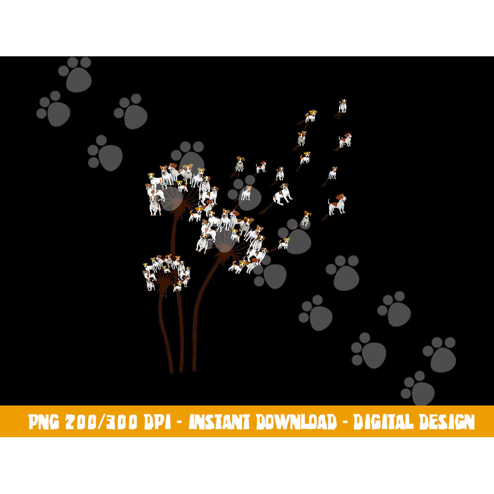 Jack Russell Terrier Dandelion Dog Lovers  png, sublimation copy.jpg