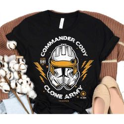 star wars commander cody clone army head shot t-shirt, disney star wars shirt, disney matching family tee, wdw disney va