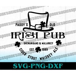 irish pub svg, st patricks day svg, paddys pub svg, cricut cut file, easter svg, easter png, silhoutte file, digital dow
