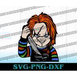 horror doll svg, layered svg, childs play svg, chucky svg, chucky doll svg, horror movie svg, horror svg, halloween svg,