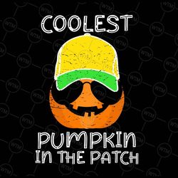 Coolest Pumpkin In The Patch Svg, Kids Halloween svg, Pumpkin Shirt svg - Baby Halloween svg - Svg, Dxf, Png
