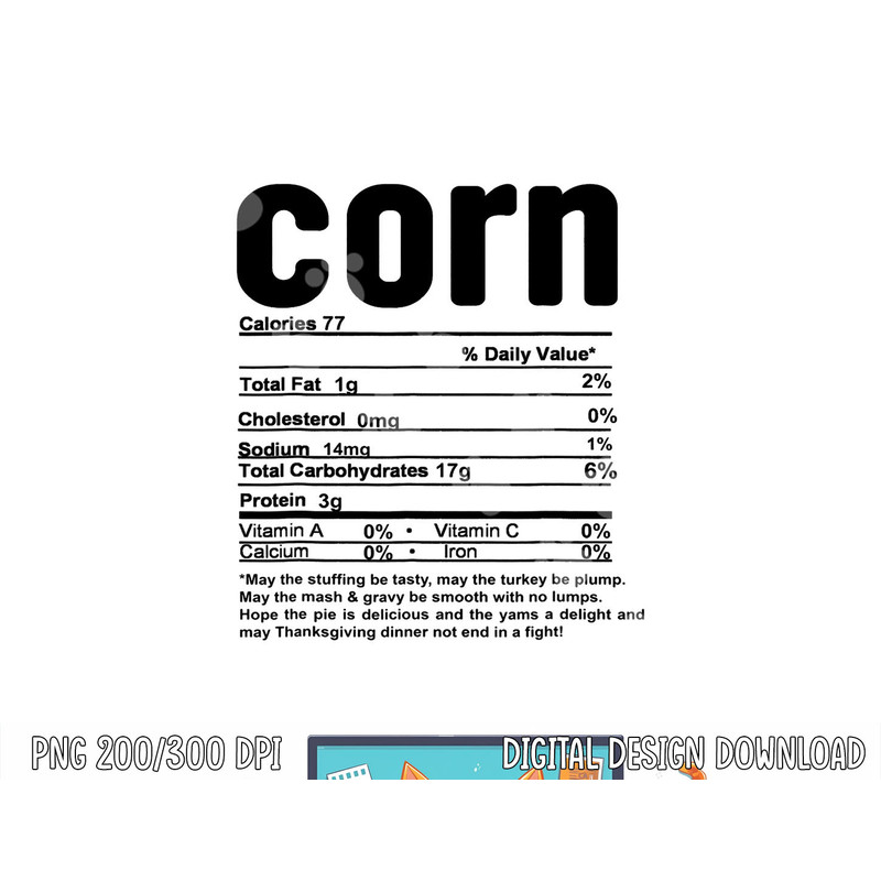 Thanksgiving Corn Nutritional Facts png, sublimation copy.jpg
