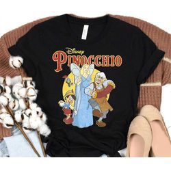 disney pinocchio characters group shot centered t-shirt, magic kingdom shirt,disneyland matching family shirt,wdw disney