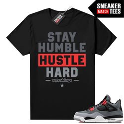 infrared 4s sneaker match tees black 'humble'