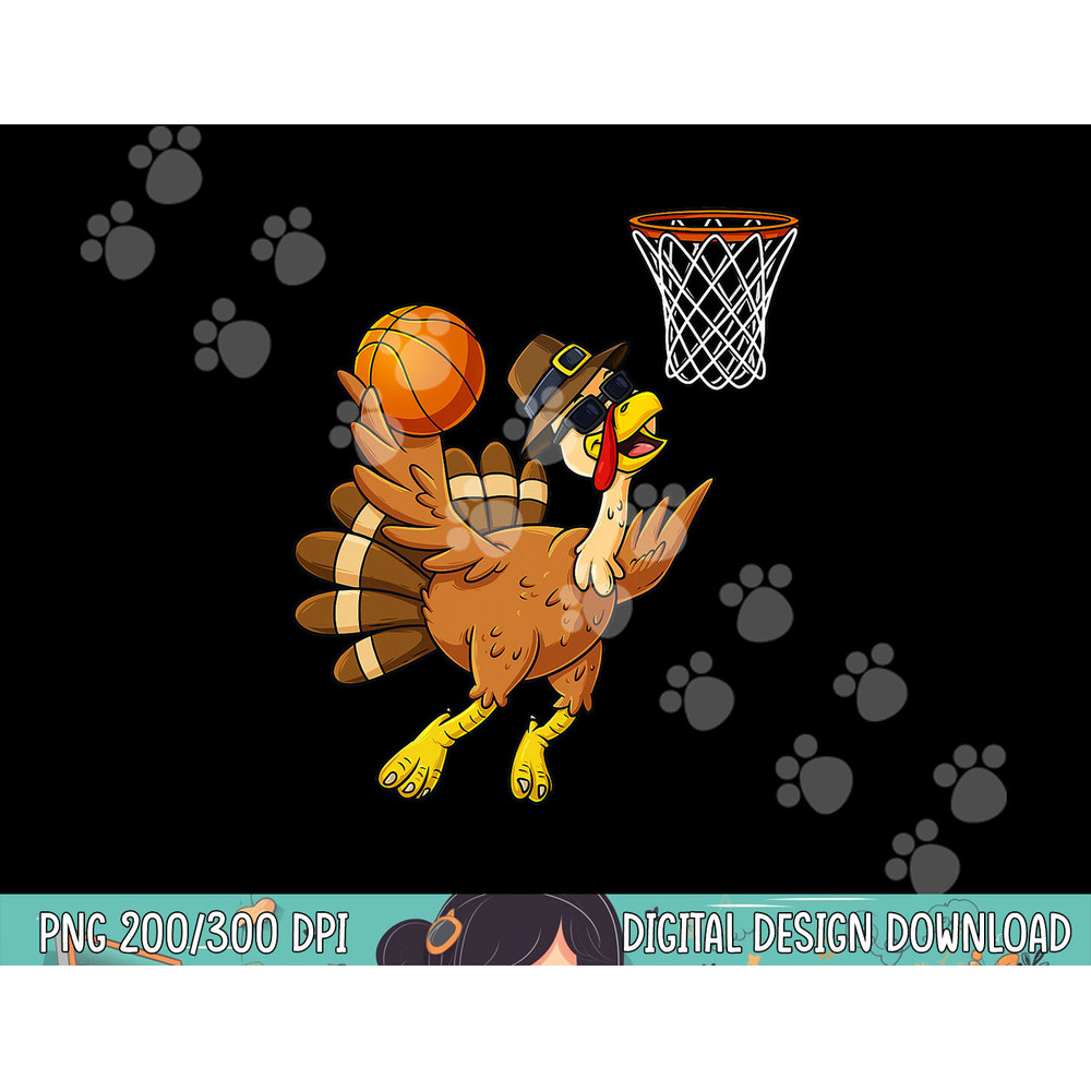 Thanksgiving Turkey Basketball Player Funny Boys Girls Kids png, sublimation copy.jpg