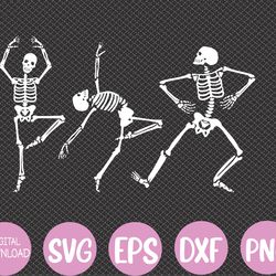 Skeleton Dancing Lazy Halloween Costume Funny Skull Bones Svg, Eps, Png, Dxf, Digital Download