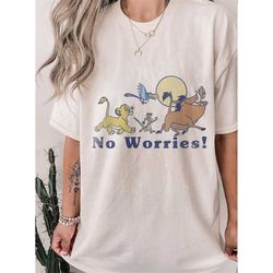 disney lion king no worries vintage group shot t-shirt, disneyland epcot family vacation birthday shirt, magic kingdom,