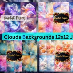 Big Bundles of Clouds Backgrounds,magical clouds spider,clouds tornado,Fantasy clouds, clouds peonies,Jpg Format