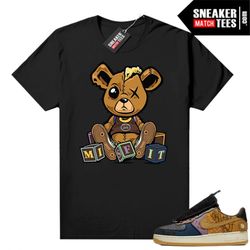 travis air force 1s sneaker match tees black 'misfit teddy'