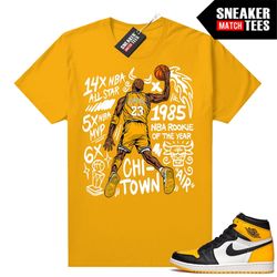 taxi 1's shirts to match sneaker match tees yellow gold 'slam dunk'