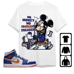 aj 1 mid wheaties knick unisex t-shirt, tee, sweatshirt, hoodie, mo money mickey, shirt to match sneaker
