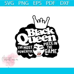black queen the most powerful piece in the game svg, melanin svg