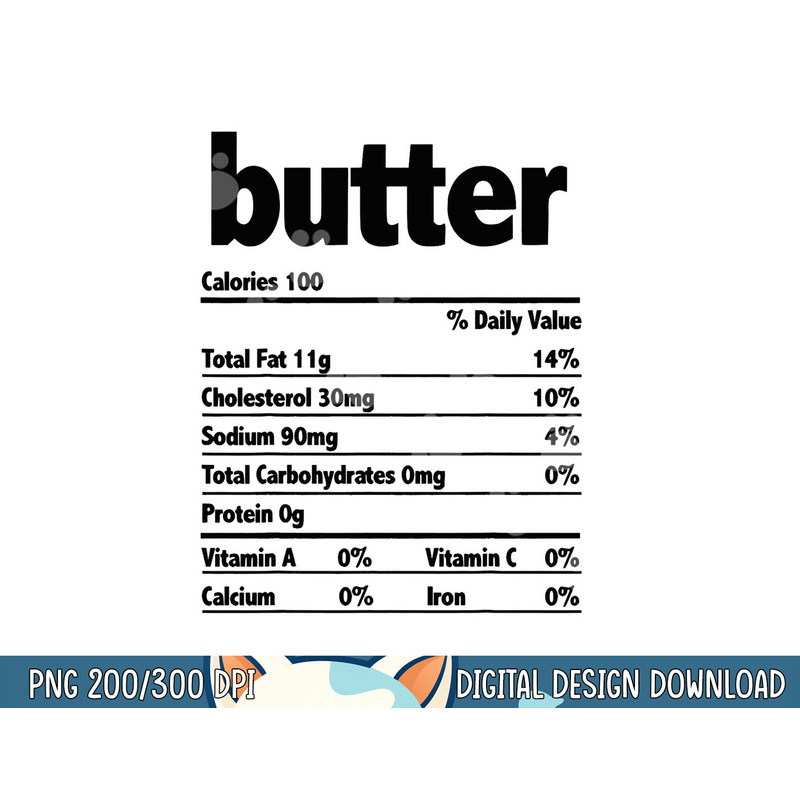 Thanksgiving Xmas Costume Nutrition Facts Butter png, sublimation copy.jpg