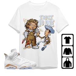 aj 6 craft celestial gold unisex t-shirt, tee, sweatshirt, hoodie, trust no one toys, shirt to match sneaker