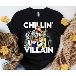 disney villains squad cruella evil queen ursula maleficent t-shirt, disneyland birthday shirt, magic kingdom unisex adul