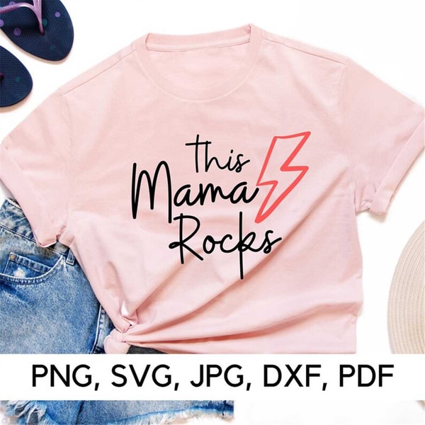 This Mama Rocks svg file, Mom Rocks, PNG, SVG, Mama Rocks, M - Inspire ...