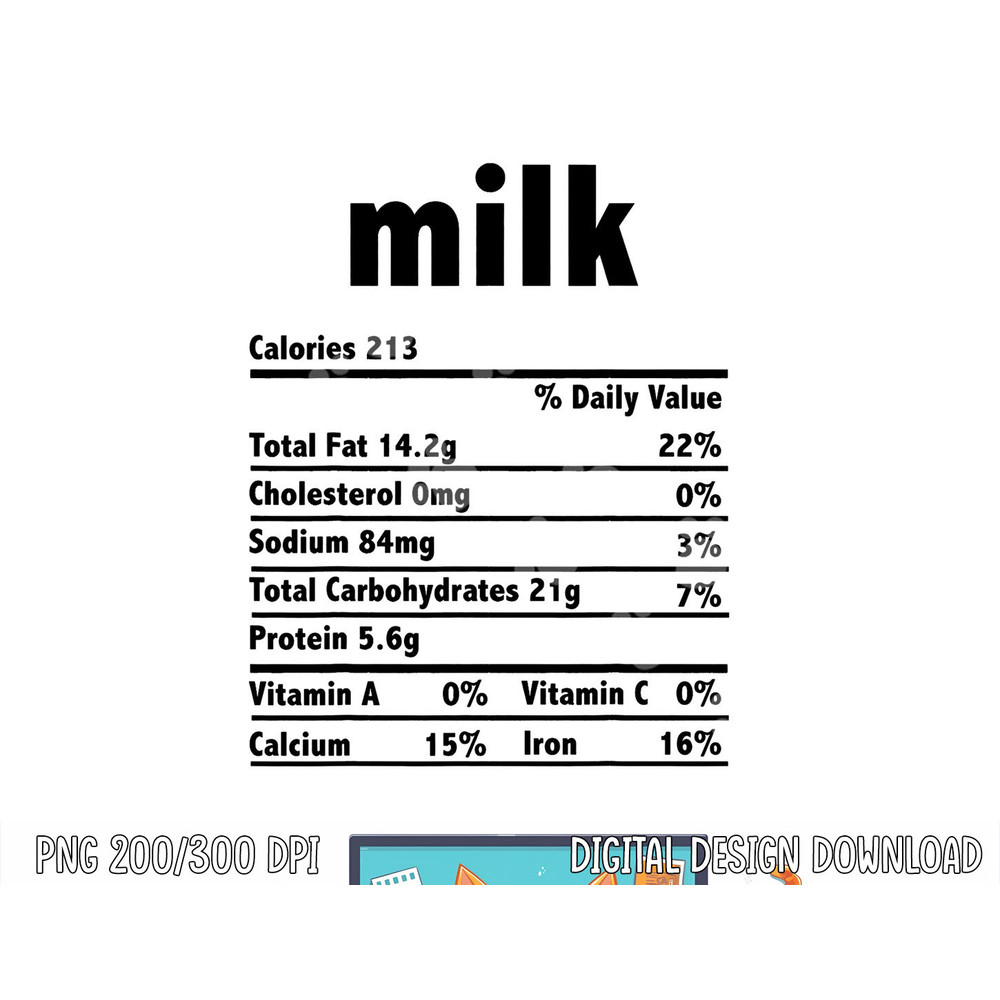 Thanksgiving Xmas Costume Nutrition Facts Milk png, sublimation copy.jpg