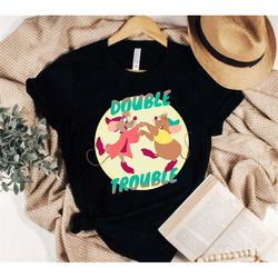disney cinderella jaq and gus double trouble t-shirt, disney couple shirt, disneyland family vacation shirt unisex adult