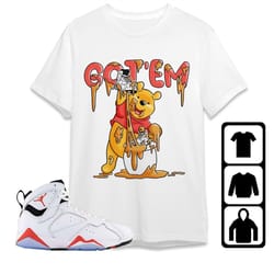 aj 7 white infrared unisex t-shirt, tee, sweatshirt, hoodie, got em winnie the pooh, shirt to match sneaker