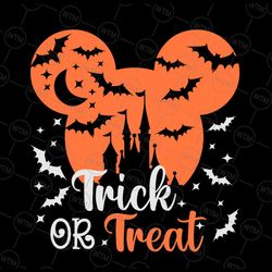 disney halloween svg, mickey halloween castle svg, trick or treat svg