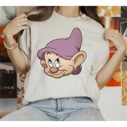 disney snow white and the seven dwarfs dopey big face t-shirt, disneyland birthday shirt, magic kingdom unisex adult t-s