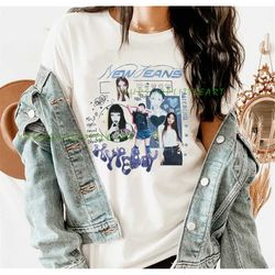 newjeans kpop hype boy tshirt, tracklist shirt, bunny, kpop merch