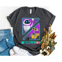 disney pixar wall-e triangles and eve graphic t-shirt, vintage disney couple,disneyland vacation birthday shirt unisex a