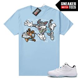 legend blue 11s low to match sneaker match tees light blue 'finessed'