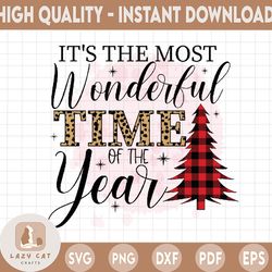 It's The Most Wonderful Time Of The Year PNG, Christmas Png, Mery Christmas, Christian Design, PNG Sublimation Digital