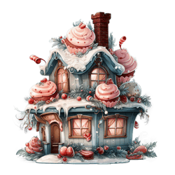 Fantasy Delicious Christmas House Png No 1