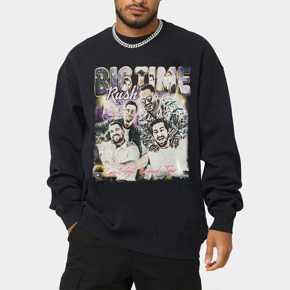 Retro Big Time Rush Band T-Shirt, Cant Get Enough Tour Sweatshirt, Big Time Rush Merch, Music Concert Hoodie, Long Sleeve, BTR Fan Gift - 2.jpg