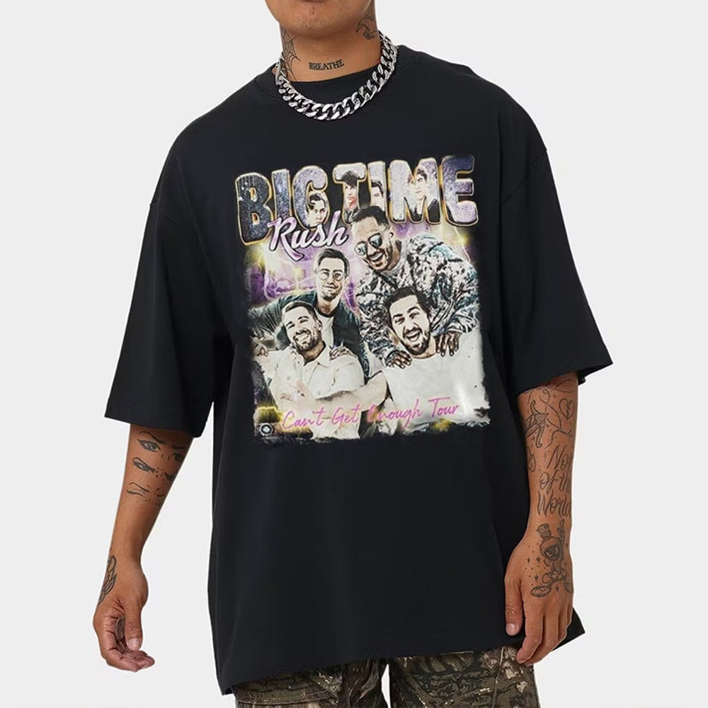 Retro Big Time Rush Band T-Shirt, Cant Get Enough Tour Sweatshirt, Big Time Rush Merch, Music Concert Hoodie, Long Sleeve, BTR Fan Gift - 3.jpg