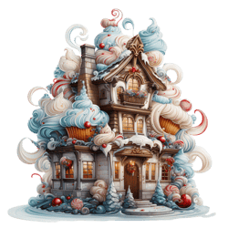 Fantasy Delicious Christmas House Png No 3