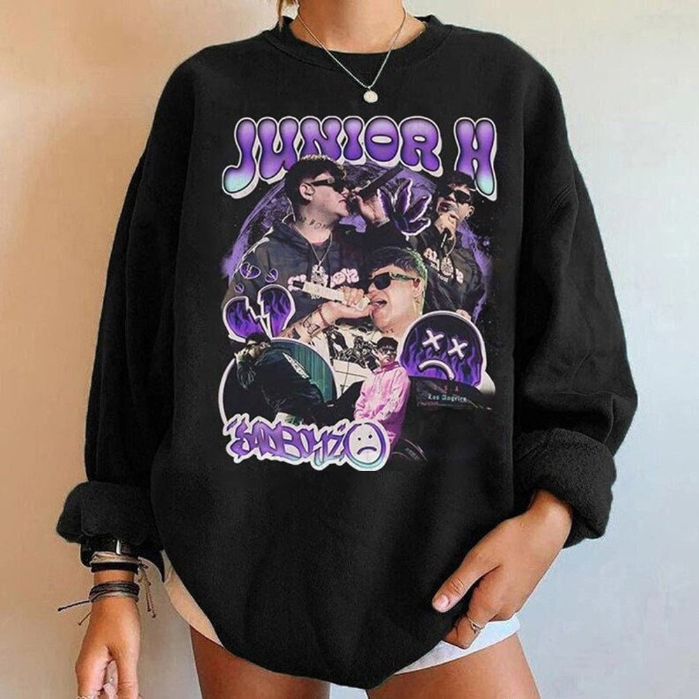 Vintage Junior H 2023 Concert T-Shirt, Junior H US Sad Boyz 2023 Tour Sweatshirt, Junior H Artist Merch, Music Tour Unisex Tee, Gift For Fan - 1.jpg