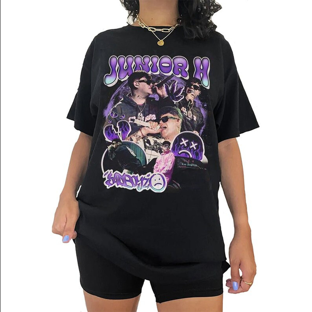 Vintage Junior H 2023 Concert T-Shirt, Junior H US Sad Boyz 2023 Tour Sweatshirt, Junior H Artist Merch, Music Tour Unisex Tee, Gift For Fan - 2.jpg