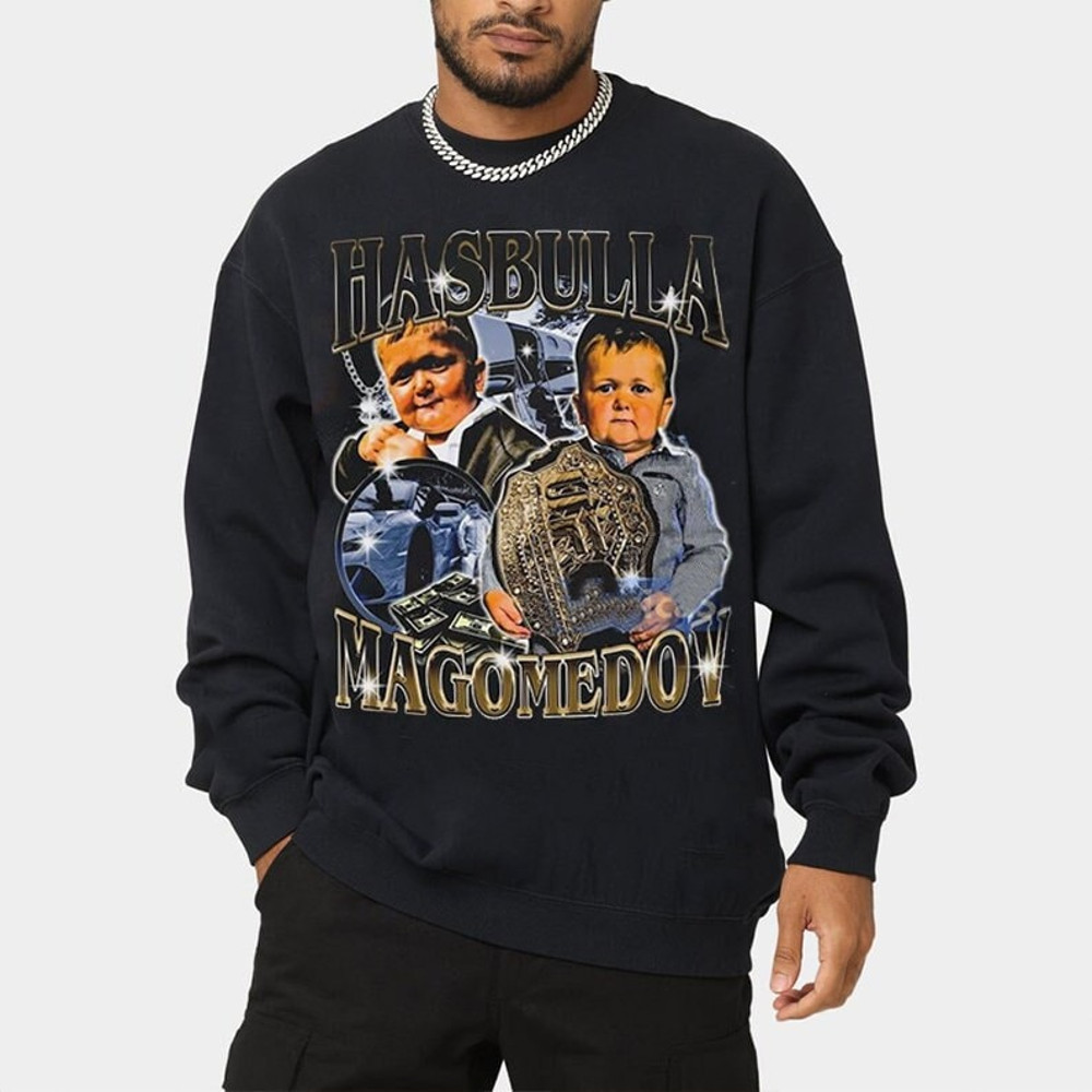 Vintage King Hasbulla T-Shirt, Hasbulla Homage Sweatshirt, Hasbulla Magomedov Merch, Mini Khabib Tee, Martial Art Shirt, Hasbulla Fan Gift - 1.jpg