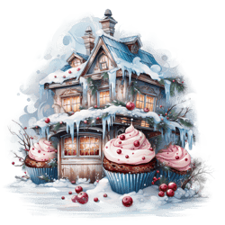 Fantasy Delicious Christmas House Png No 5