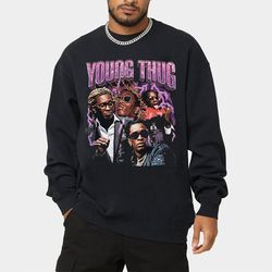 vintage young thug rapper t-shirt, rap concert merch tee, kanye thugger slime season, young thug merch