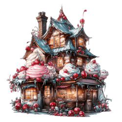 Fantasy Delicious Christmas House Png No 6