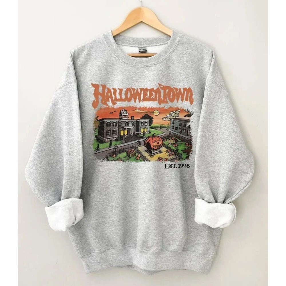 HalloweenTown 1998 Sweatshirt, Fall Halloween Sweatshirt, Halloween Shirt, Vintage HalloweenTown University Sweatshirt - 1.jpg