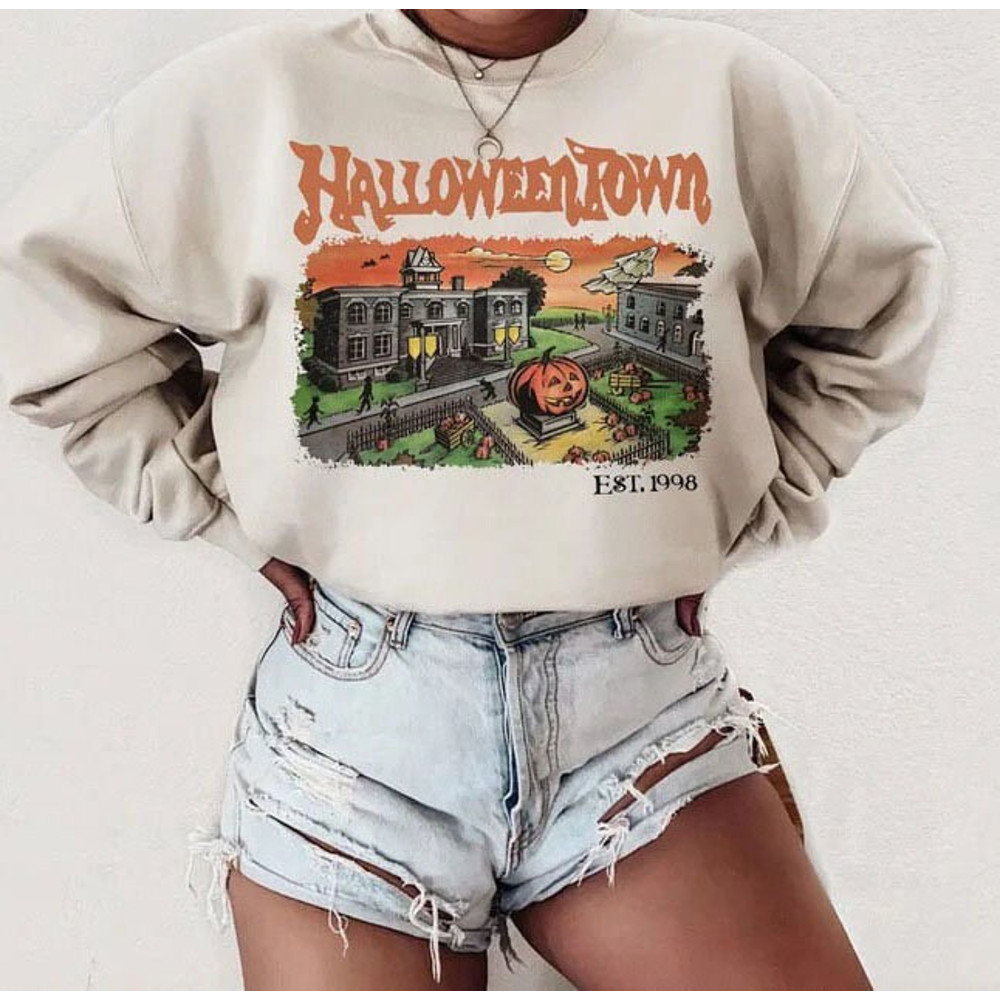 HalloweenTown 1998 Sweatshirt, Fall Halloween Sweatshirt, Halloween Shirt, Vintage HalloweenTown University Sweatshirt - 2.jpg