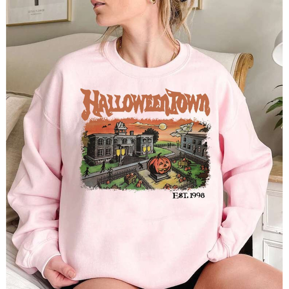 HalloweenTown 1998 Sweatshirt, Fall Halloween Sweatshirt, Halloween Shirt, Vintage HalloweenTown University Sweatshirt - 4.jpg